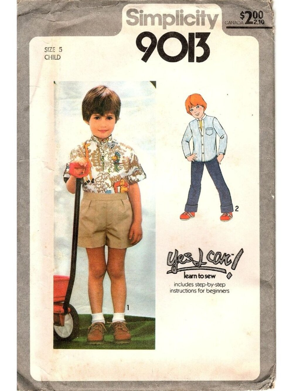 Simplicity 9013 Boys Size 5 Shirt and Pants Vintage Uncut Sewing Pattern
